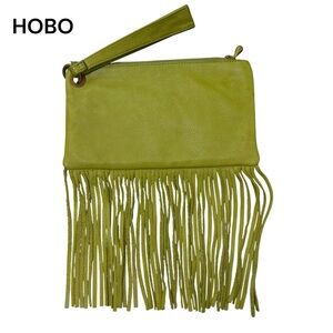 HOBO INT’L FLUTTER FRINGE LEATHER CLUTCH WRISTLET